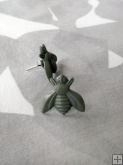 Bee Stud Earrings - Dark Moss