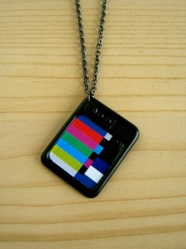 Television Necklace - Black - $15.00 : --- Art School Dropout.net --- from artschooldropout.net